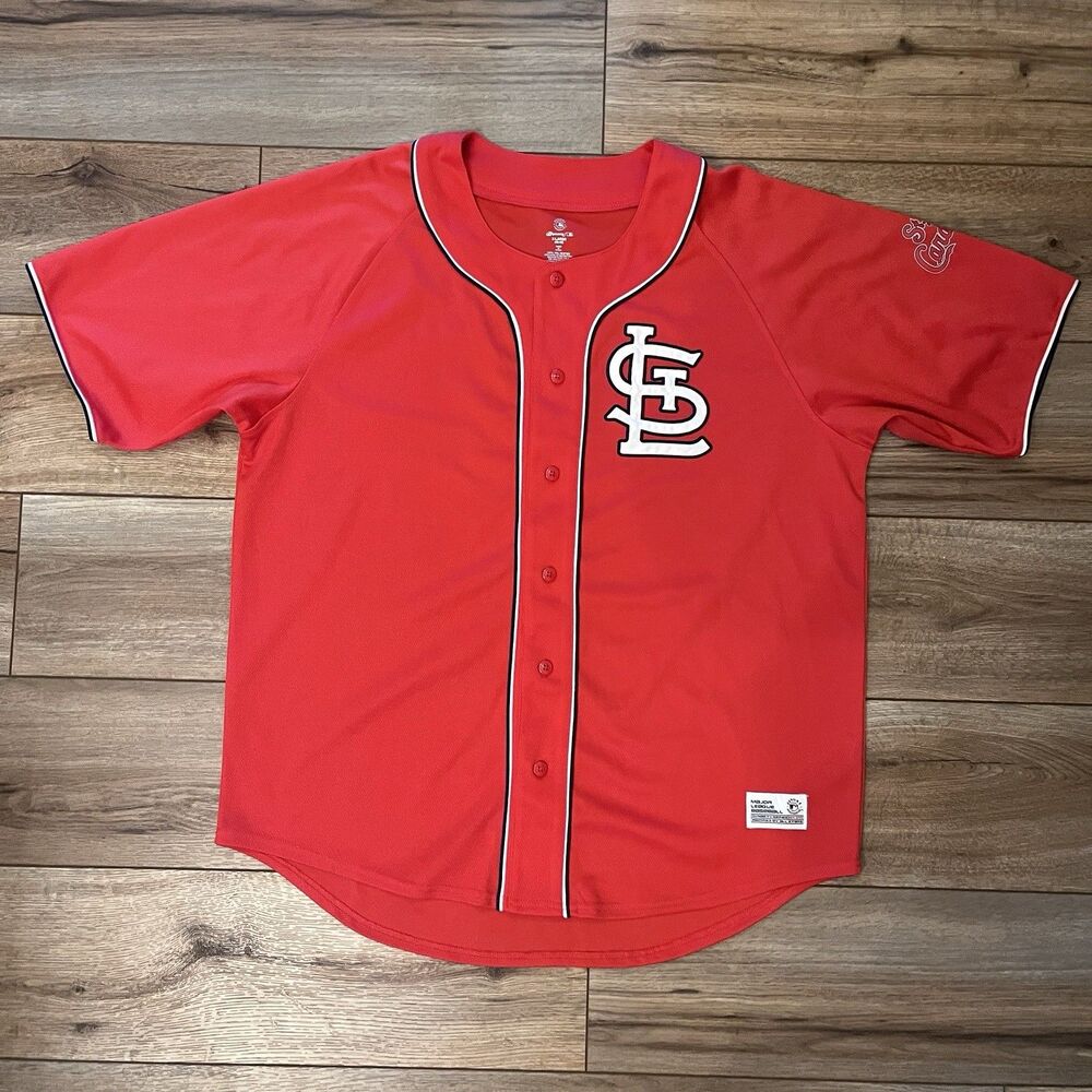 St Louis Cardinals MLB Dynasty Genuine Merchandise Red Baseball Jersey Men's XL